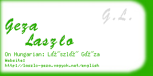 geza laszlo business card